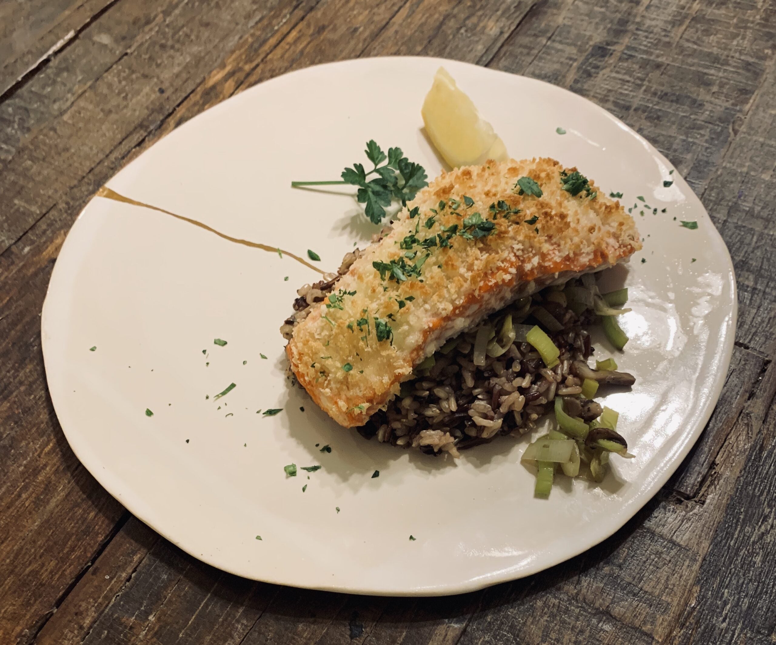 Panko- Crusted Sockeye Salmon